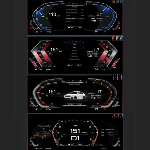 BMW Virtual Cockpit Digital Speedometer