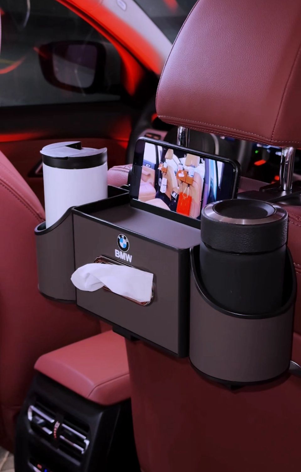 Autositzbezug-Box mit Logo