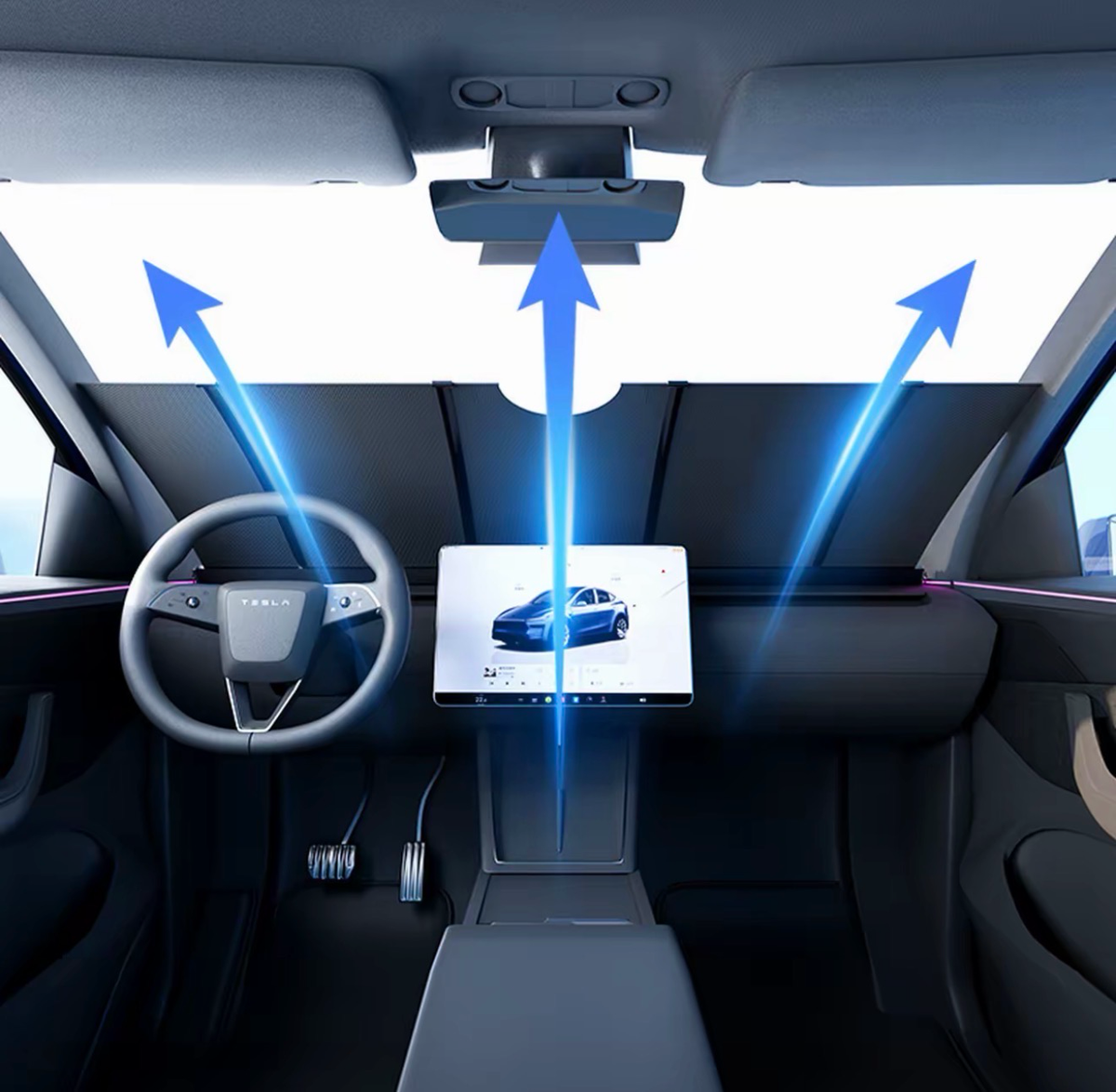 Elektrischer Vorhang für das Auto