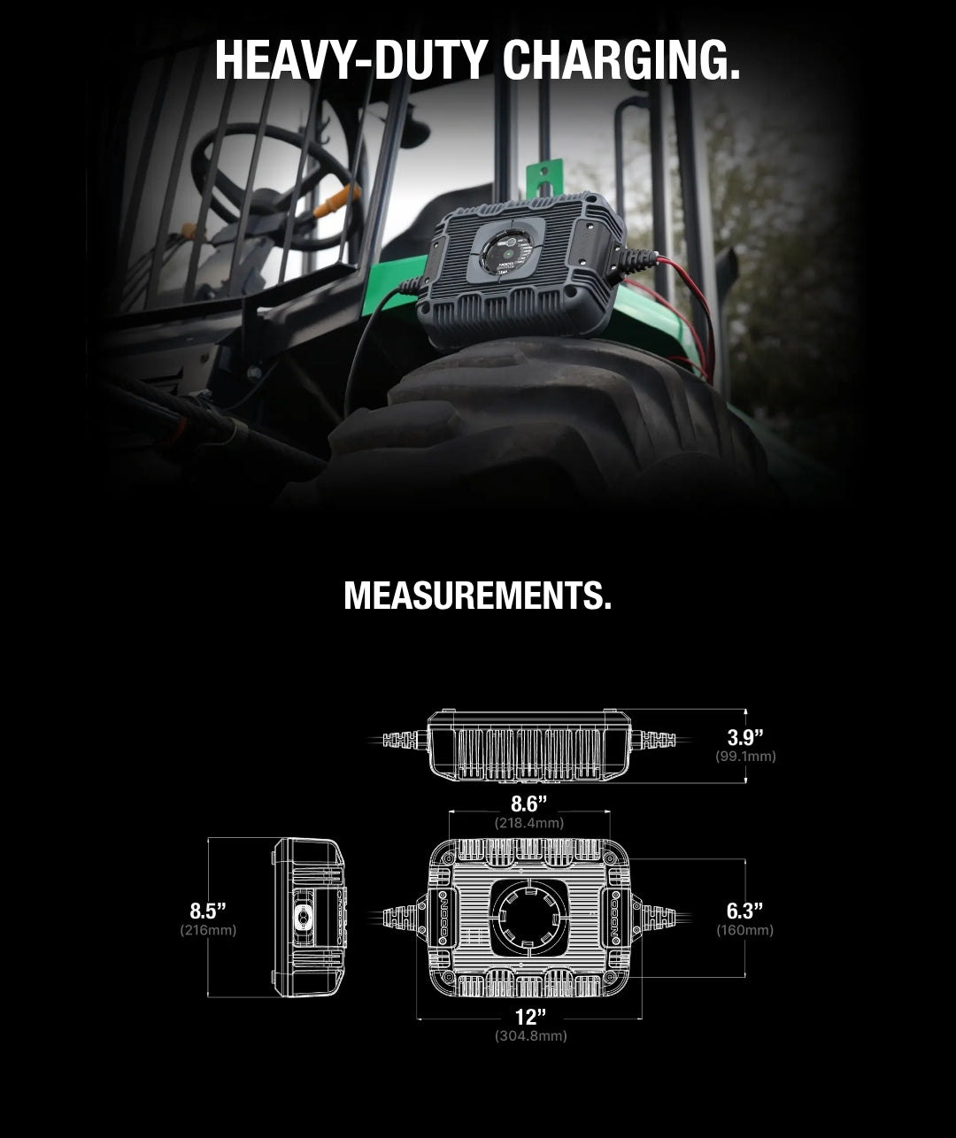 20-Amp Industrial Battery Charger